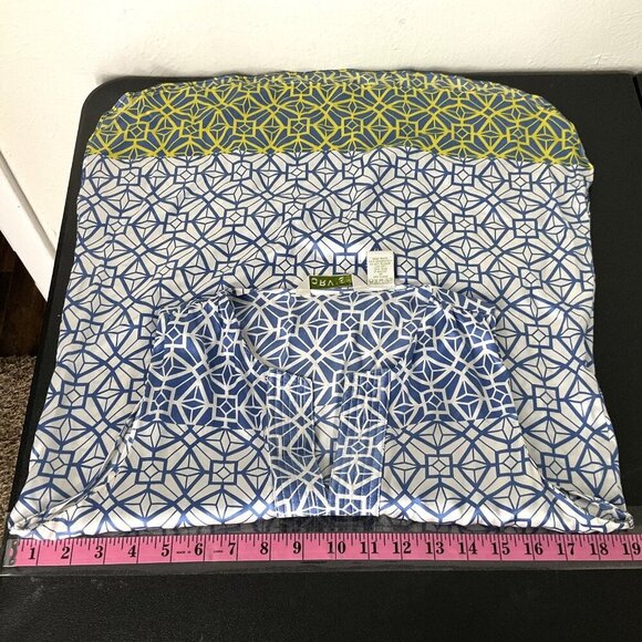 ORVIS Top Women 8 100% Silk Sleeveless Lightweight Geometric Color-block Flowy - Picture 10 of 12